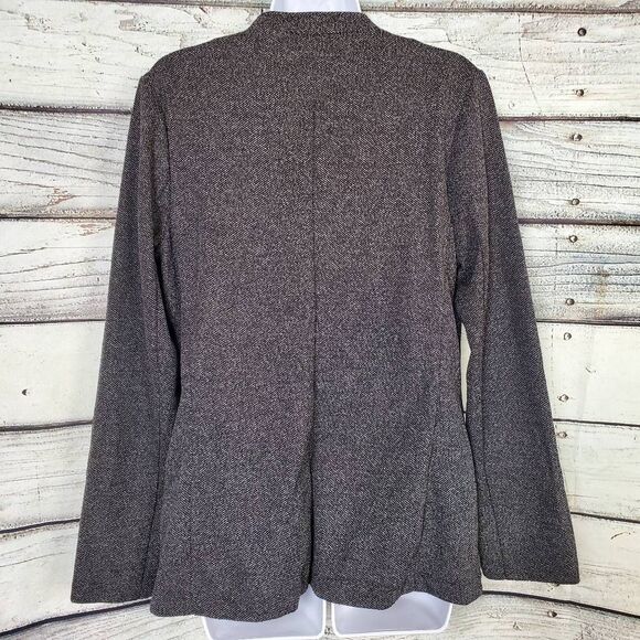 Banana Republic Women’s Blazer L Gray Textured One Button Jacket Career Work - Picture 3 of 8